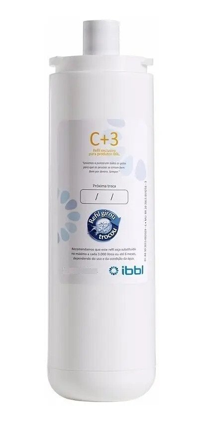 Refil C+3 Filtro Purificador De Água Ibbl. Fr600 Cor Branco Refil C+3 Filtro Purificador De Água Ibbl. Fr600 Cor Branco