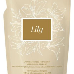 Refil Creme Acetinado Hidratante Corporal Para Pele Lily 250g Bouquet Floral