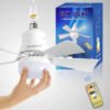 Shawty Lâmpada Ventilador Teto Silencioso Com Controle Remoto 3 Velocidades Timer 3 Níveis De Luz Led Ideal Quarto Sala Cozinha Escritório 40 Cm 60hz Branco 127/220v Plástico