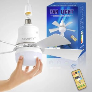 Shawty Lâmpada Ventilador Teto Silencioso Com Controle Remoto 3 Velocidades Timer 3 Níveis De Luz Led Ideal Quarto Sala Cozinha Escritório 40 Cm 60hz Branco 127/220v Plástico