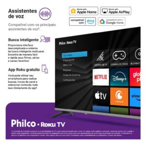 Smart Tv 40 Philco Roku Tv Hdr10 Dolby Áudio P40cra
