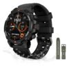 Smartwatch Aurafit G6 Tático Com Gps E Amoled 1.43 Preto Laranja-escuro Esportivo Preto Verde Exército