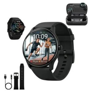 Smartwatch Série 10 Original Redondo com GPS e Fone Bluetooth na cor preta para homem e mulher