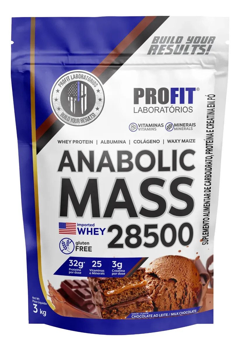 Suplemento Em Pó Profit Laboratórios Anabolic Mass 28500 Proteínas Sabor Chocolate Em Sachê De 3kg Suplemento Em Pó Profit Laboratórios Anabolic Mass 28500 Proteínas Sabor Chocolate Em Sachê De 3kg