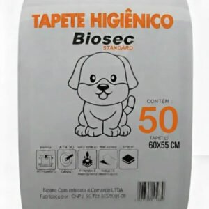 Tapete Higiênico 50 Unidades (60×55) Descartável Manta Fralda Absorvente Gel Para Cachorro Pet Cão Branco