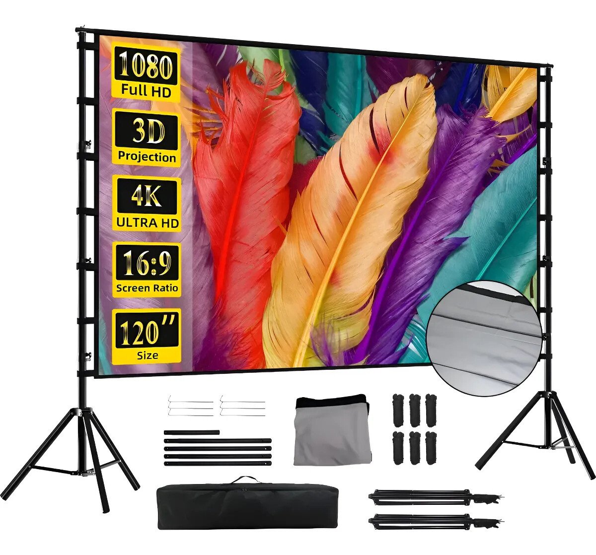 Tela De Projeção 120inch Dobrável Tela De Projeção 120inch Dobrável