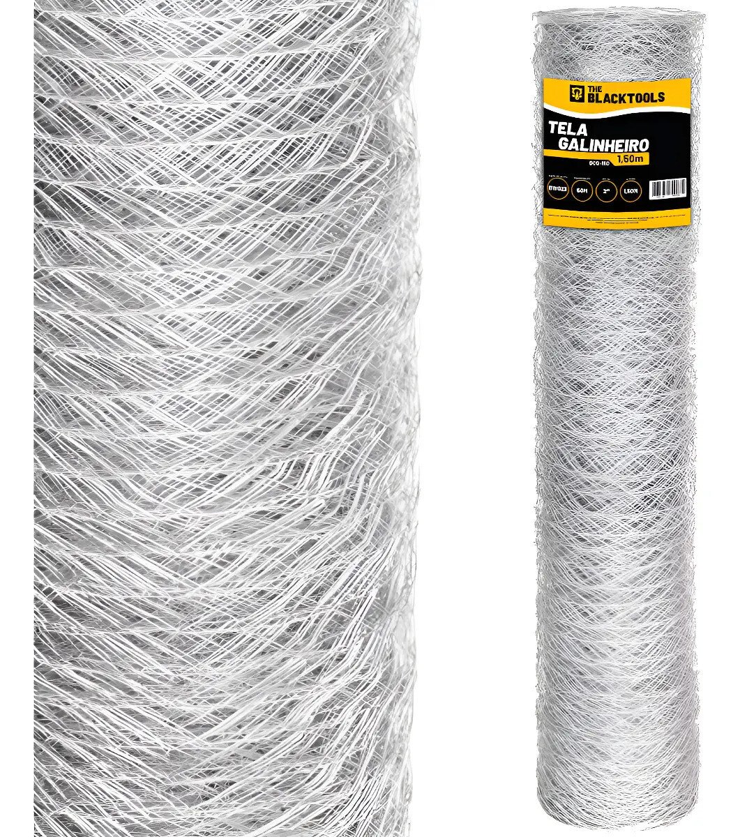 Tela Galvanizada Galinheiro 1,50x50metros Fio 23 Horta Tela Galvanizada Galinheiro 1,50x50metros Fio 23 Horta