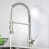 Torneira Cozinha Gourmet Bancada Flexível Monocomando Misturador Pia Acabamento B22-silvery Cor Prateado