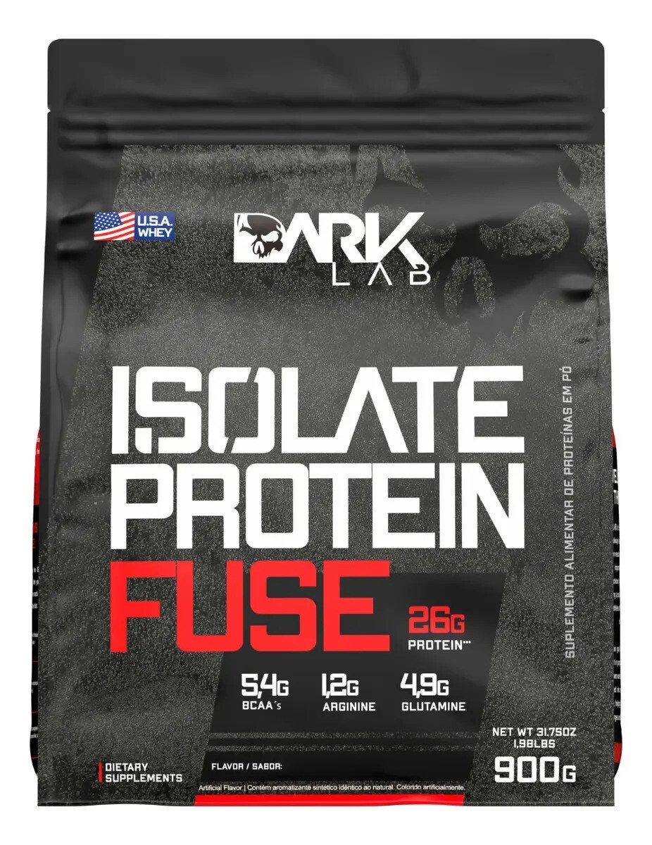 Whey Isolate Protein Fuse Refil 900g Dark Lab - Mp Importad Sabor Brownie Whey Isolate Protein Fuse Refil 900g Dark Lab - Mp Importad Sabor Brownie