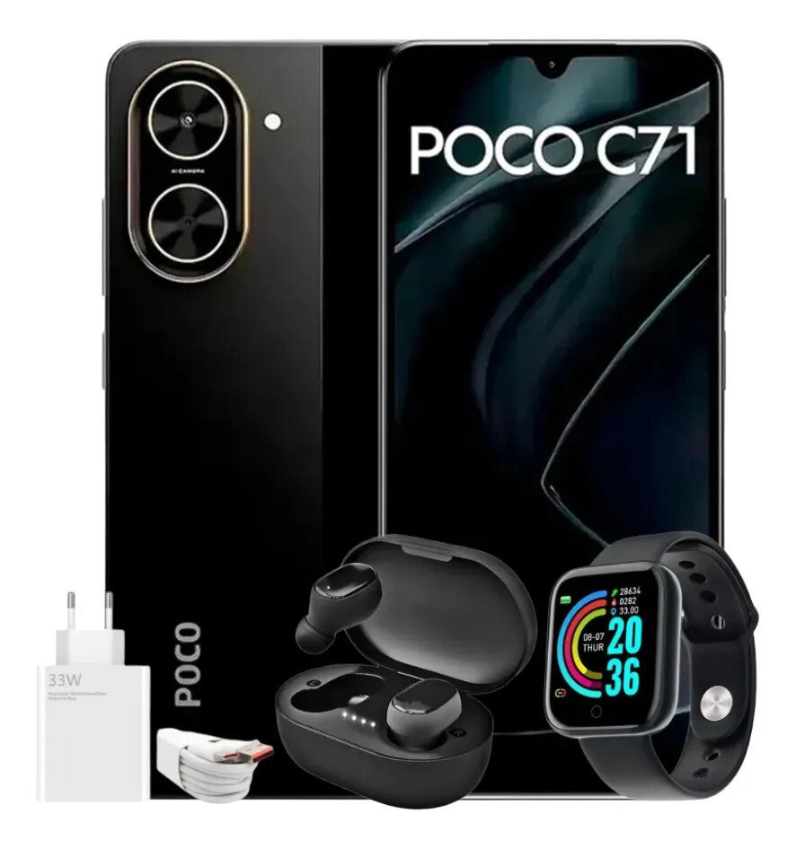 Xiaomi Poco C71 Dual Sim 128gb 8ram, Celular Barato + Brinde Xiaomi Poco C71 Dual Sim 128gb 8ram, Celular Barato + Brinde