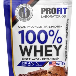 100% Whey – Concentrado Refil 900g -profit Sabor Chocolate