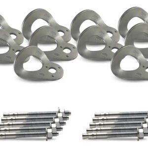 10x Chapeleta E Parabolt Aço 3/8×3.3/4 Rapel Escalada