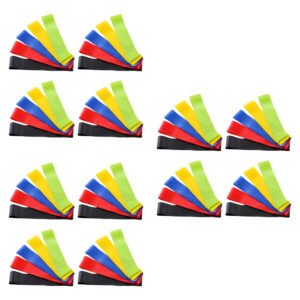 12 Kit 5 Mini Band Elástico Para Exercício Musculação Treino
