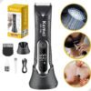 Aparador De Pelos Kemei Km-1845 Prova D’água Sem Fio Preto 127/220v