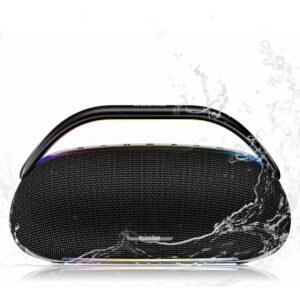 Basike Caixa De Som Bluetooth 200W, Boombox TWS, Prova D’água IPX5, Caixa Som Portátil, Super Potente Festa, Com RGB Luzes LED Bombox Caixa De Som Caixa Som Caixa Bluetooth Caixa Bluetooth Portati
