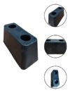 Batente Trapézio Amortecer Impacto Pvc 2 Furos Resistente