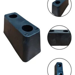 Batente Trapézio Amortecer Impacto Pvc 2 Furos Resistente