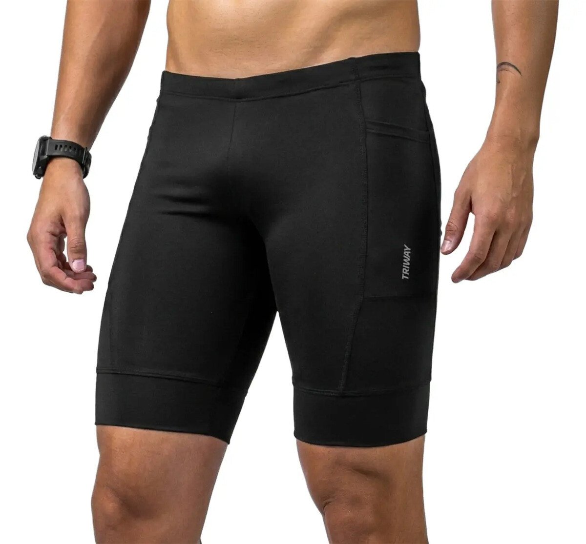Bermuda De Corrida Masculina Compressão Bolsos Triway Sports Bermuda De Corrida Masculina Compressão Bolsos Triway Sports