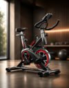 Bicicleta Ergométrica Bike Spinning Fitness Hardline Treino em Casa Academia Exercícios Cardio e Emagrecimento Design Confortável e Ajustável Vertical Silenciosa