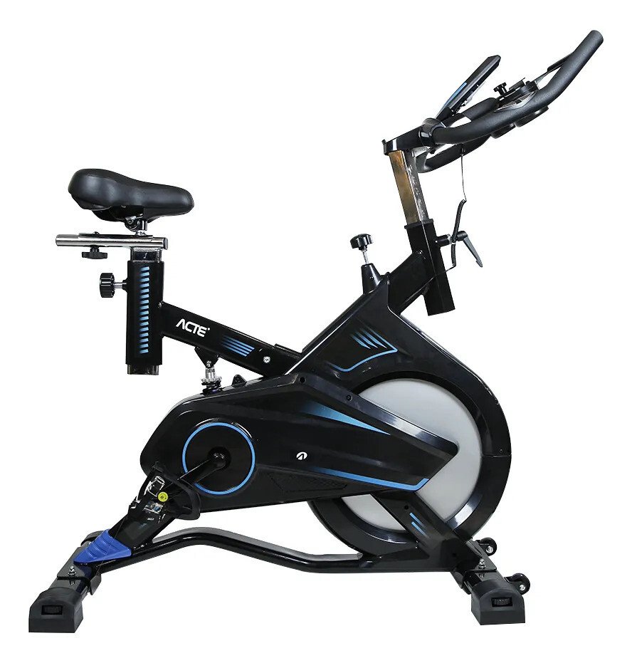 Bicicleta Ergométrica Para Spinning E17 Treino Cardio Em Casa Monitor Lcd Acte Sports Preto/azul Bicicleta Ergométrica Para Spinning E17 Treino Cardio Em Casa Monitor Lcd Acte Sports Preto/azul