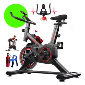 Bicicleta Ergométrica Spinning Profissional Fitness Academia Sport 120 Kgs Preto Premium Bike Academia Para Cardio E Musculação Com Base + Brinde Squeezebar