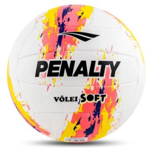 Bola Vôlei Soft Xxiii Penalty Cor Branco -rosa -amarelo Laranja