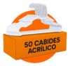 Cabide acrílico premium kit 50 unidades cor transparente Libery Casa