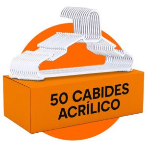 Cabide acrílico premium kit 50 unidades cor transparente Libery Casa