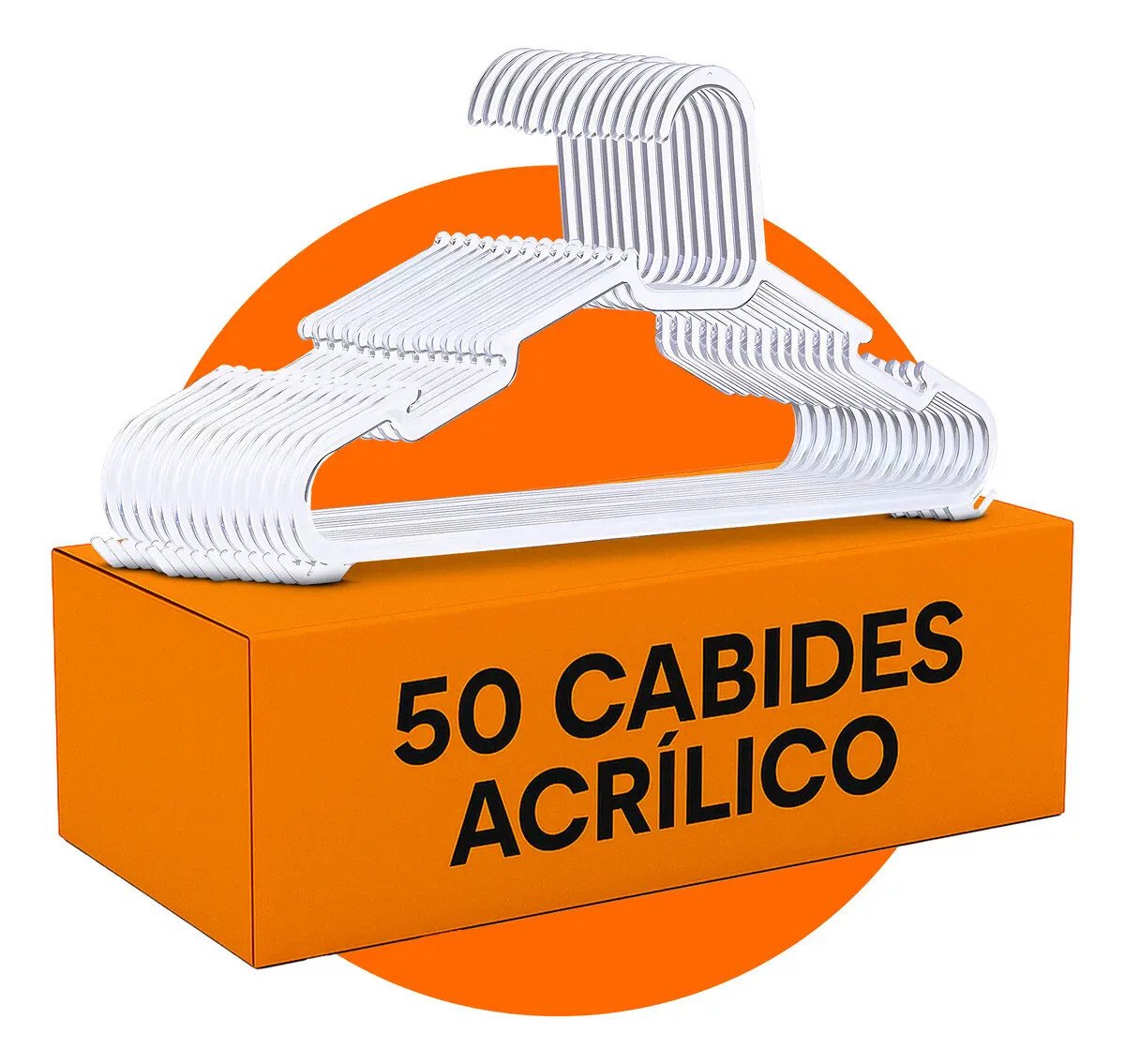 Cabide acrílico premium kit 50 unidades cor transparente Libery Casa Cabide acrílico premium kit 50 unidades cor transparente Libery Casa