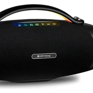 Caixa De Som Bluetooth 300w Potete Karaoke 2 Microfone Alta