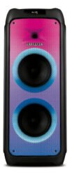 Caixa De Som Partybox Aiwa Pb-06 Bluetooth 20h Rgb Usb Tws Preto 127/220v