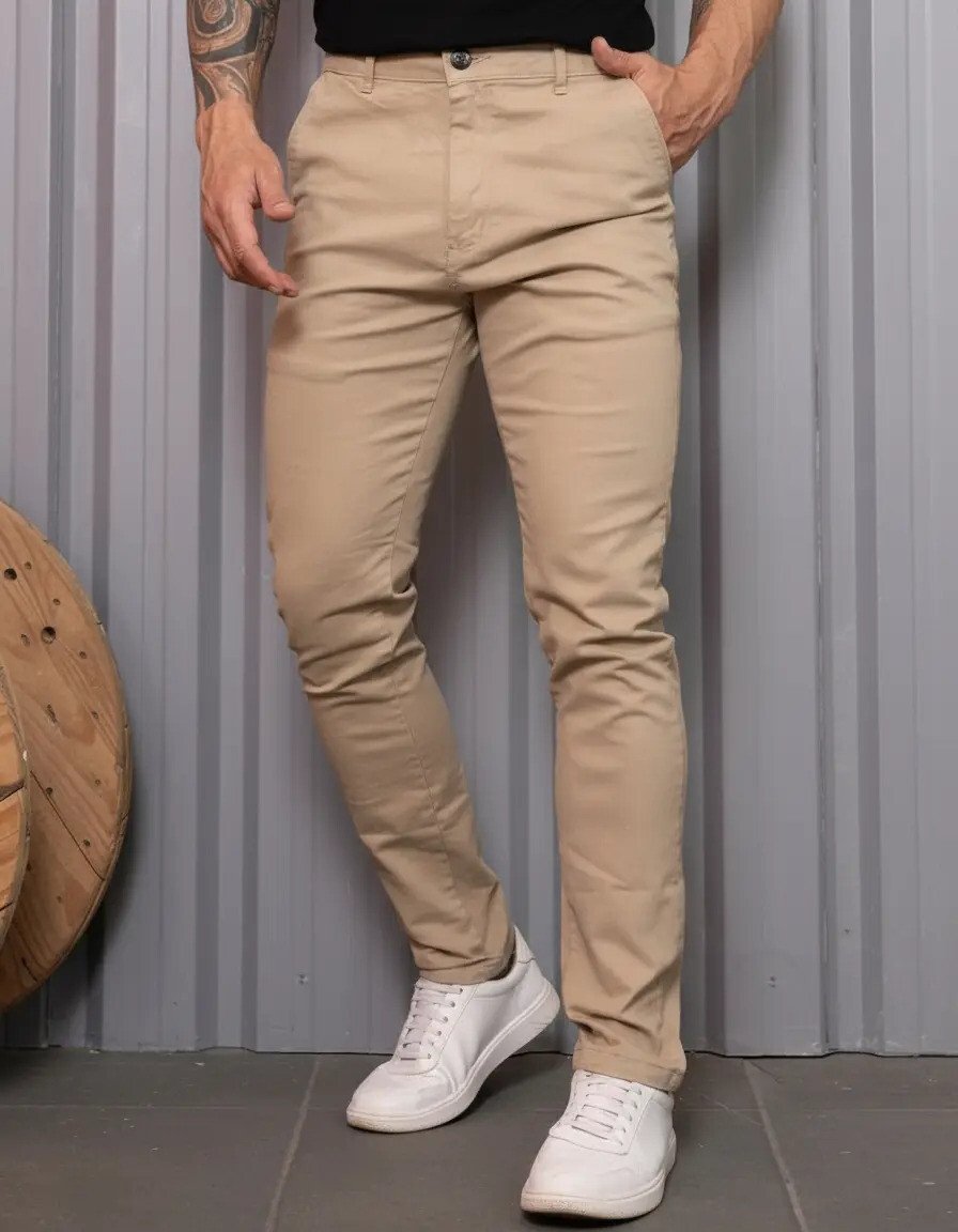 Calça Sarja Masculina Tradicional Lycra Bolso Embutido Calça Sarja Masculina Tradicional Lycra Bolso Embutido