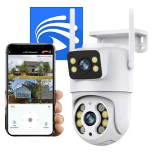 Câmera Dupla Segurança Ip Wifi Externa Lente 6mp App Yoosee