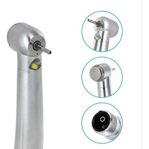 Caneta Alta Rotação Com Led Rolamento Cerâmico Triplo Spray