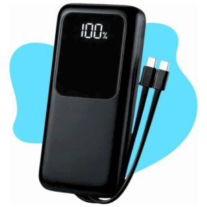 Carregador Portátil 20000 Turbo 22.5w Power Bank Premium Universal Rápido Voo Transporte Aéreo Para Samsung iPhone Xiaomi Motorola Celular Smartwatch Tablet Casenn Preto