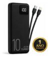 Carregador Portátil Power Bank Turbo Voo Transporte Aéreo 10000mah Universal Para iPhone Samsung Motorlola Xiaomi 22.5w Com Display Digital Dtimp Preto