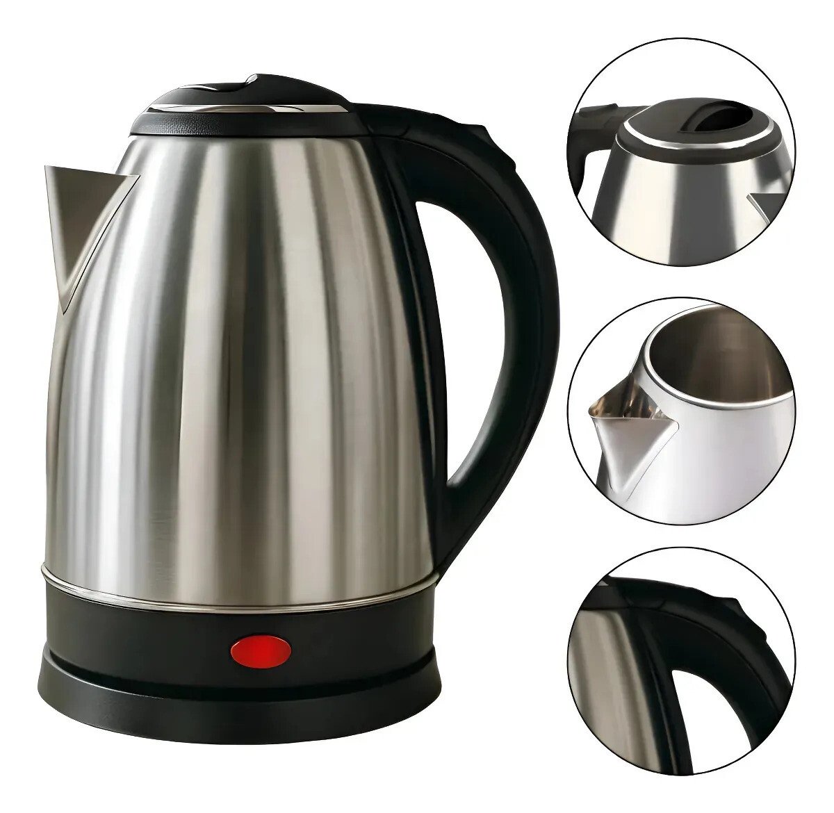 Chaleira Eletrica Aço Inox 1.8l Prateado Dgx 220 1500w Desligamento Automático Ferve Rapido Chaleira Eletrica Aço Inox 1.8l Prateado Dgx 220 1500w Desligamento Automático Ferve Rapido