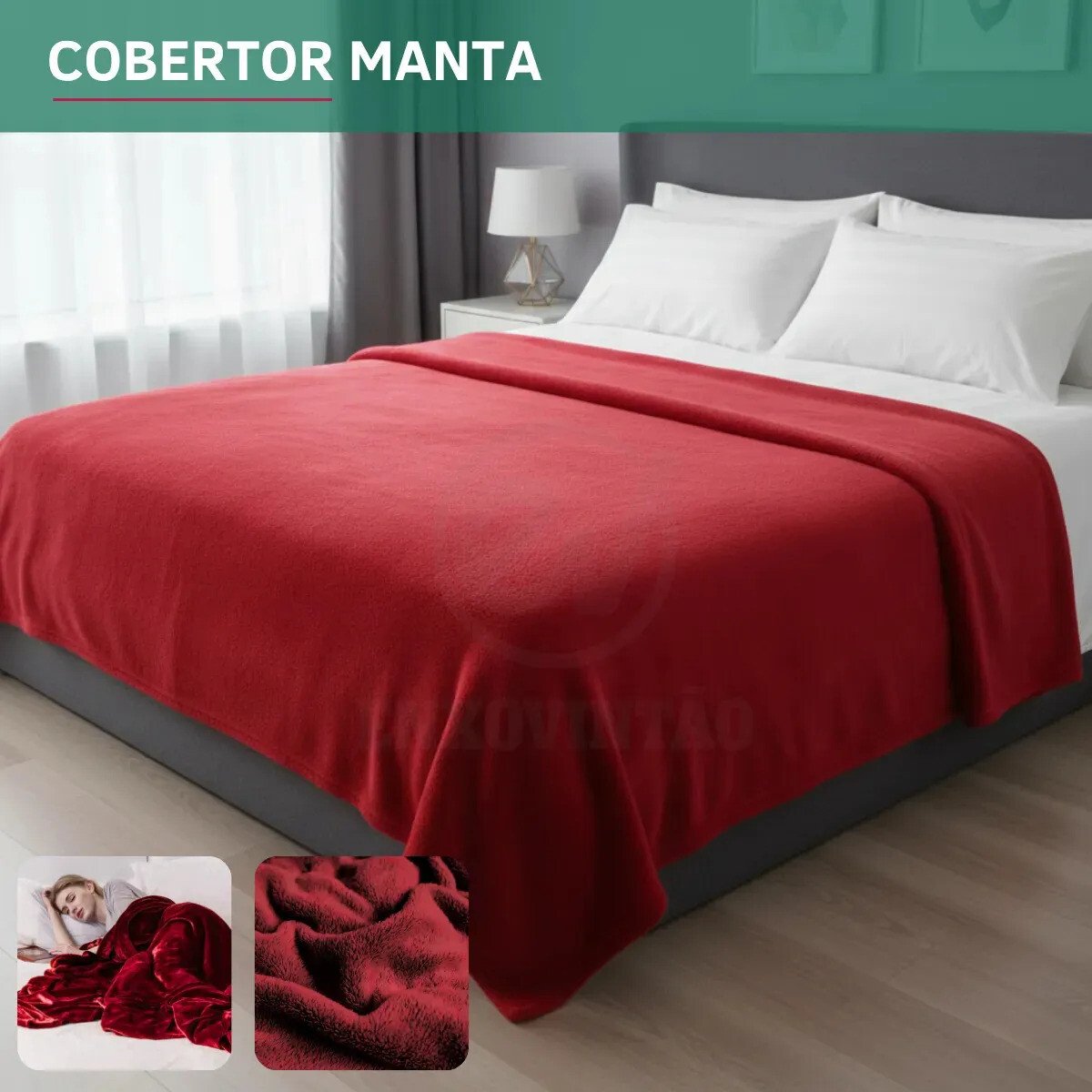 Cobertor Microfibra Soft Casal Veludo Quentinho Antialérgico Toque Macio Resistente Confortável Luxo Cor Vermelho Cobertor Microfibra Soft Casal Veludo Quentinho Antialérgico Toque Macio Resistente Confortável Luxo Cor Vermelho