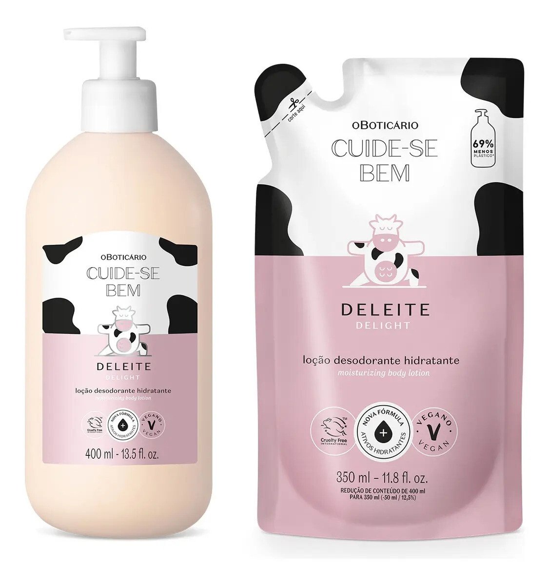 Combo Cuide-se Bem Deleite: Loção Corporal 400ml + Refil 350ml Neutra Combo Cuide-se Bem Deleite: Loção Corporal 400ml + Refil 350ml Neutra