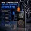Compressor Portátil Car Air Pump Digital Com Visor Para Carro Moto Bike Calibrador De Pneu Multifuncional Preto 127/220v 50 Hz/60 Hz Monofásica
