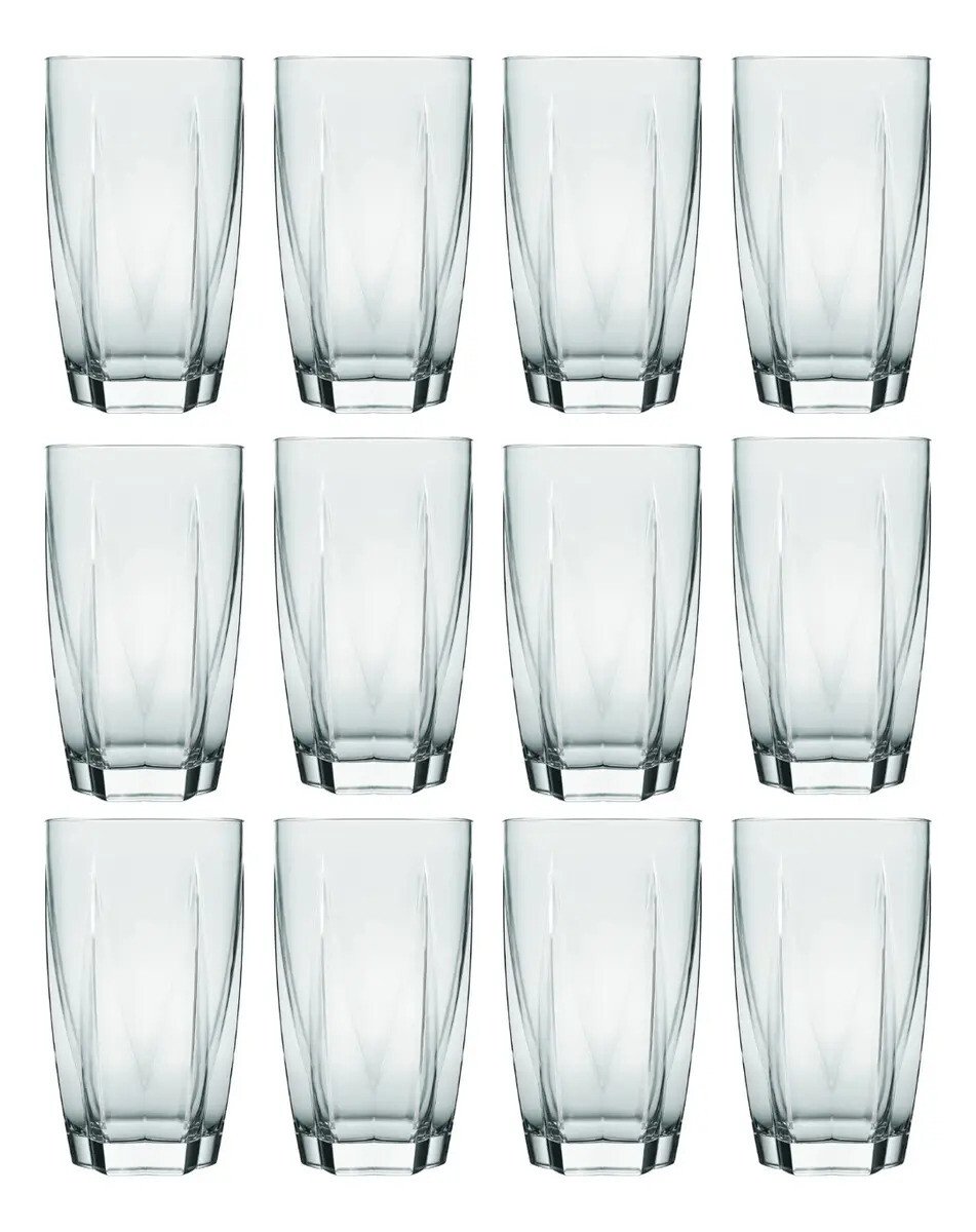 Conjunto 12 Peças Copo Estela Vidro 460ml - Nadir Cristalino Conjunto 12 Peças Copo Estela Vidro 460ml - Nadir Cristalino