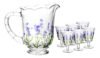 Conjunto Jarra E 6 Taças Lavanda Hand Painting 1,3l/240ml Lyor Incolor