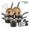 Conjunto Panelas Antiaderente 10 Peças Teflon Várias Cores