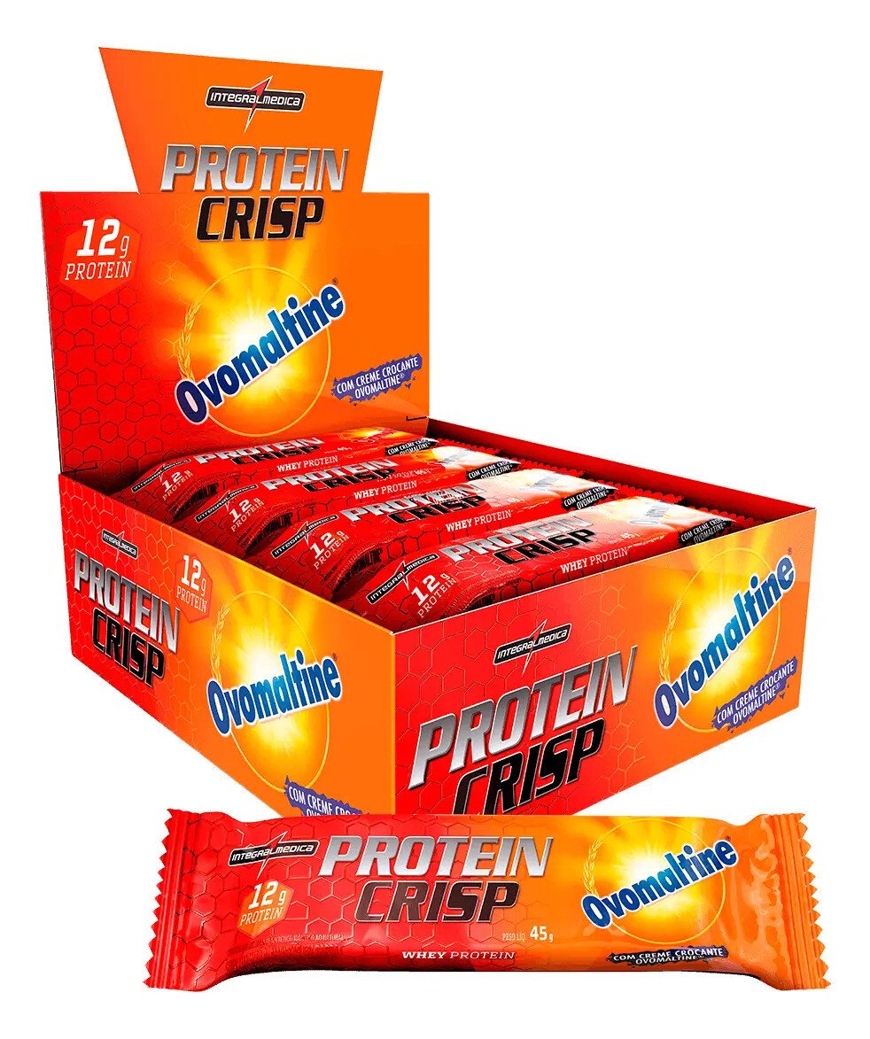 Crisp Bar Barrinha Proteica Cx 12 Unidades Sabor Ovomaltine Crisp Bar Barrinha Proteica Cx 12 Unidades Sabor Ovomaltine