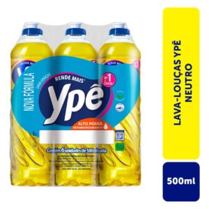 Detergente Lava Louças Ypê Com 6 Unidades Neutro 500ml