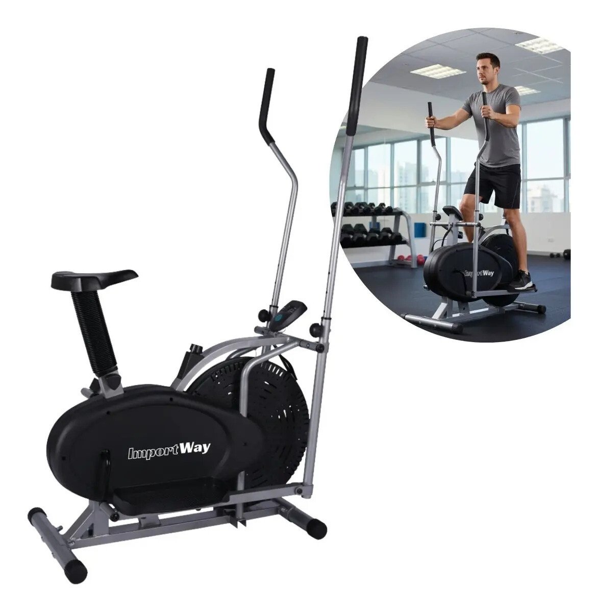 Elíptico Air Bike Resistência A Ar Até 150kg Treino Completo Elíptico Air Bike Resistência A Ar Até 150kg Treino Completo