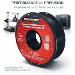 Filamento Impressora 3d Petg Preto Resistente 1kg 1,75mm
