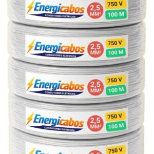 Fio Elétrico 2 5mm Cabo Energia Flexível 100 Metros 750v