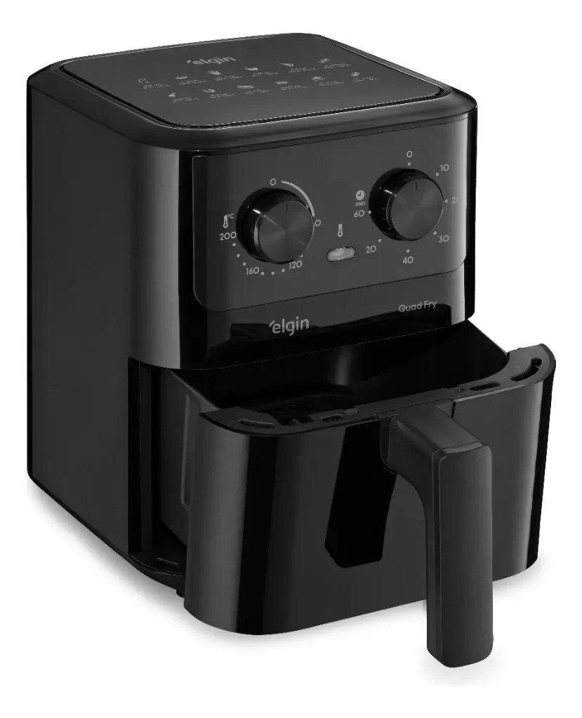 Fritadeira Elétrica Air Fryer Quad Fry 4,2 L,1400w Preto Elgin 127v Fritadeira Elétrica Air Fryer Quad Fry 4,2 L,1400w Preto Elgin 127v