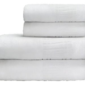 Jogo De Toalha Banho 4 100 Algodão 400 Gr/m Loft Camesa Branco Liso